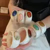 Pulsera geométrica de cuentas acrílicas transfronteriza europea y americana, diseño de nicho exagerado, lujo ligero, sensación de alta gama, accesorio de mano personalizado
