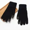 Guantes sin dedos con lazo para mujer, Invierno, Felpa cálida, Ciclismo, Pantalla táctil, Tejido, Lindo, Moderno, Chica