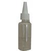 Venta al por mayor, en stock, botella de plástico extruido transparente de 30 ml, botella de muestra de subbotella de mezcla de color de pigmento, botella de boca puntiaguda con pulverizador de polvo PET