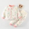 Traje de chaqueta acolchada de algodón para bebé otoño e invierno bebé cálido grueso invierno dividido ropa acolchada ropa acolchada de algodón para hombres, mujeres y niños pantalones de algodón
