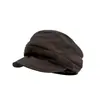 Boina plisada artística vintage para mujer, diseño fino y transpirable de verano, gorra de artista irregular, gorra de vendedor de periódicos para circunferencia de cabeza grande
