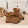 Botas de Neve Infantis 2026 Outono/Inverno Novo Clássico Com Pelúcia Quente Impermeável Botas de Algodão Para Meninas Espessadas Casuais Quentes