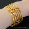 Pulsera Chapada en Oro 3MM Joyería para Mujer Pulsera de Cuentas de Oro Africano Regalo de Boda Etíope para Novia