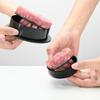 Prensa redonda para pastel de carne manual, prensa para pastel de carne de hamburguesa, molde para bola de arroz, herramienta de plástico hecha a mano para prensa de carne de hamburguesa