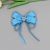 Nuevo Pasador de Pelo con Lazo de Diamante de Corazón Popular Transfronterizo Pasador de Pelo de Cinta Dulce Princesa Accesorios para Ropa Infantil Accesorios para el Cabello