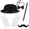 Conjunto Temático Clássico de Mágico Lincoln Chapéu Alto e Capa 15cm de Altura Conjunto Completo para Festa Cosplay Performance de Palco