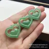 Colgante de Joyería para Orejas de Jade Verde Natural de Tianshan de Xinjiang, Colgante de Jade Lindo con Forma de Gato para Niñas, En Stock