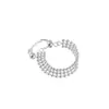 Anillo de Cadena Suave de Empalme con Cuentas Deslizables de Plata de Ley S925 para Mujer, Anillo Abierto Ajustable Minimalista Estilo Ins para Apilar