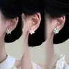 Pendientes florales frescos y delicados para mujer, nuevos pendientes de estilo dulce dopamina para primavera-verano, de nicho, de alta gama para mujer