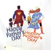 Decoración de Pastel de Horneado Tarjeta de Mamá y Papá de Superman Día del Padre PAPÁ Cabeza de Familia Mesa de Postres Traje Enchufe