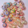 Accesorios de joyería de acrílico pastel transfronterizo Panjia, cuentas sueltas de 14 mm, pintura de resina, cuentas de pulsera hechas a mano para bricolaje