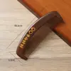 Peine de Sándalo Dorado Mango Largo Mango Redondo Peine de Madera Diente Ancho Peine de Diente Fino Logo Grabado Talla en Madera Regalo Peine de Sándalo