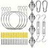 Kit de Ferretería para Fijación de Velas de Sombrilla Transfronterizas, Juego de Accesorios de Fijación de Acero Inoxidable Revestimiento de PVC