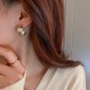Arete de Metal en Forma de C para Mujer Moda Estilo Hong Kong Versátil Retro Atmosférico Celebridad de Internet Accesorios de Oreja Distintivos