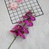 Flor Artificial 9 Cabeças Phalaenopsis Toque de Fita Phalaenopsis Decoração de Bonsai para Sala de Estar Flor de Seda Arranjo de Flores para Hotel Flor de Paisagem