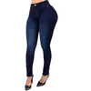 Comercio Exterior Amazon Transfronterizo Europeo y Americano Jeans Ajustados de Cintura Alta Alta Elasticidad para Mujer, Ajuste Delgado Jeans Ajustados Elásticos Venta al por Mayor