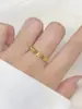 Anillo de ojo de gato con destellos dorados nuevo para 2024, anillo liso de oro de 24 quilates para mujer, anillo duro de oro 5D liso, un par de anillos para amantes