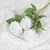 Rosa artificial individual para San Valentín, decoración para el hogar, boda, flor artificial, rosa artificial, flor de seda al por mayor