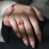 Anillo Retorcido de Piedras Preciosas Coloridas de Alta Venta en Transmisión en Vivo para Mujeres, Incrustado con Diamantes de Alto Carbono, Anillo Chapado en Oro, Envío Directo de Una Pieza