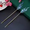 Horquilla de Flor de Peonía de Doble Cara de Alta Precisión por Electroforesis de Aleación Estilo Antiguo Horquilla para Cabello Hanfu Cheongsam Cuerpo Principal