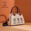 Nova Bolsa Boston de Desenho Animado para o Dia a Dia Versão Coreana Bolsa de Mão para Compras Bolsa Transversal de Ombro da Fábrica Fonte Beibao