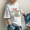 Roupas Infantis Verão Novo Estilo Algodão Puro Tie-Dye Lantejoula Manga Curta Camiseta de Verão para Meninos e Meninas, Tops Bonitos e Versáteis de Manga Meia