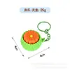 Chaveiro da Moda para Alívio do Estresse, Brinquedo de Apertar Realista de Frutas e Comida, Pingente para Alívio do Estresse para Estudantes e Trabalhadores de Escritório