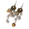 Estilo Étnico Flor Concha Borla Gancho de Oreja Bohemio Pendientes de Vacaciones Lujo Ligero Moda de Gama Alta Pendientes Retro