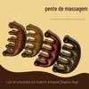 Pente de sândalo verde pente de massagem cabeceira cabeça Meridian pente masculino e feminino grande dente largo pente de madeira atacado