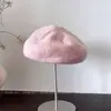 Boina Leve de Lã para Mulheres, Novo Estilo de Inverno, Chapéu de Artista Versátil, Elegante Chapéu Abóbora Tendência