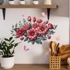 Comercio exterior transfronterizo flores creativas mariposa pegatinas de pared decoración de pared de fondo dormitorio sala de estar porche pegatinas de pared al por mayor