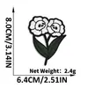 Novos patches bordados de caveira e flor da Qiansheng em estilo punk, patches pretos e brancos com adesivo termocolante para decoração de roupas e malas