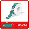 Pegatinas térmicas mini de vacaciones, aptas para impresoras D30/D35/P15, son autoadhesivas, papel térmico de etiquetas de colores para Navidad