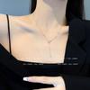 Colar de Laço com Pérolas de Imitação para Mulheres Coreano Dongdaemun Design Simples de Nicho Corrente para Clavícula Outono e Inverno Versátil e na Moda
