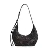 Bolsa de Ombro Grande Capacidade Estilo Retrô Feminina 2026 Nova Estampa de Leopardo Moda para o Dia a Dia Bolsa Dumpling Bolsa de Ombro Simples