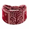 Faixa de Cabelo Elástica com Flor de Caju, Faixa de Cabelo com Estampa Boêmia, Lenço de Cabeça Esportivo Europeu e Americano para Yoga, Acessório de Cabelo Amarrado Absorvente de Suor