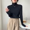 Suéter Chic de Punto Grueso con Cuello de Cachemira para Mujer, Manga Larga, Ajustado, para Otoño e Invierno