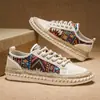 Tênis Esportivos Novos 2025 Verão Respirável Casual Versátil Masculino Slip-On Sapatos de Lona Old Beijing Sapatos de Pescador
