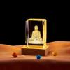Estatua de Buda 3D con tallado láser interior tridimensional, decoración de cristal para pasillo y sala de estar, artesanías, adornos luminosos, salón budista, adoración en el hogar