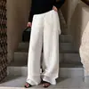 LS Black LabelNueva Colección de Otoño: Pantalones Casuales Sueltos Adelgazantes con Paneles de Encaje Simples y Elegantes 30795 #