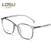 2019 Nuevo transparente TR espejo plano doble juego de medidores accesorios de nudo de pie marco Marco grande Gafas de moda para mujer 8086