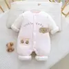 Ropa de invierno cálida de algodón engrosado de 150 g para otoño e invierno de bebé, mameluco para niños y niñas, mono acolchado, ropa para recién nacidos