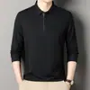 Camisa tipo polo de manga larga para hombre transfronteriza, adecuada para primavera y otoño, estilo casual de negocios, con cuello, diseñada para hombres de mediana edad y mayores, un atuendo elegante para papás