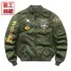 Transmissão ao Vivo de Produtos Bons Jaqueta de Piloto Força Aérea Ma1 Masculina Aeronave Bordada Uniforme de Beisebol Jaqueta Tamanho Grande Jaqueta de Trabalho