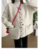 Traje para Mujeres Embarazadas 2024 Otoño/Invierno Nuevo Coreano Dulce Color Caramelo Holgado Joker Sudadera Gruesa Chaqueta Pantalones de Pierna Ancha