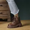Botas Martin de Sola Grossa da Moda Femininas 2026 Nova Coleção Outono/Inverno Versátil Estilo Britânico Combinam com Saias Venda Quente Estilo de Rua Botas de Motociclista