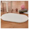 Alfombra de Piso Absorbente Oval Gruesa para Puerta de Baño, Entrada de Dormitorio Antideslizante, Entrada de Cocina y Baño Felpudo para Pies