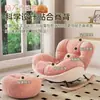 Sillón mecedor perezoso para uso doméstico, sillón mecedor de ocio para balcón, sillón sofá individual suave con cojín para sala de estar y dormitorio, sillón reclinable con reposapiés