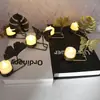 Portavelas de Hierro Metálico Retro Nórdico Adornos Decoración de Mesa Navideña Copa de Vela Romántica para Boda Accesorios para Transmisión en Vivo