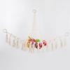 Cuerda de Algodón Tejida Colgante de Pared Bolsa de Red para Almacenamiento de Juguetes Cesta Colgante de Frutas para Cocina Decoración de Pared Tejido Artístico de Algodón